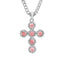 Crimson Rose Cross Necklace