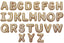 Icy Bubble Letter Necklace Gold (N-Z)