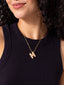 Icy Bubble Letter Necklace Gold (N-Z)