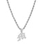 Old English Small Letter Necklace Silver (A-M)