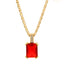 Single Gem Necklace Gold