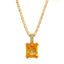 Single Gem Necklace Gold