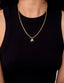 Old English Micro Initial Necklace Gold (N-Z)