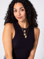 Icy Bubble Letter Necklace Gold (N-Z)