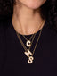 Icy Bubble Letter Necklace Gold (N-Z)