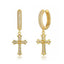 Virtue Mini Cross Hoop Earrings