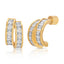 Duet - Small half hoop Earrings