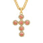 Crimson Rose Cross Necklace