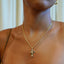 Crimson Rose Cross Necklace