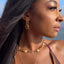 Hammered Chain Link Earrings Gold