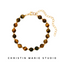 Tiger's Eye Mini Beaded Bracelet (w/gold detail)