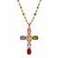 Mosaic Jewels Beaded Cross Necklace