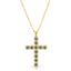 Icy Cross Necklace (Emerald)