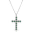 Icy Cross Necklace (Emerald)