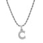 CZ Initial Necklace Silver (A-M)