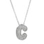 Icy Bubble Letter Necklace Bright Silver (N-Z)