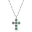Icy Cross Necklace (Emerald)