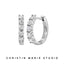 Moissanite Mini Hoop Earrings Silver