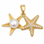 Peek A Boo Pearl, Starfish Necklace