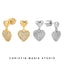 Small Heart Drop Earrings