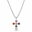 Crimson Rose Cross Necklace