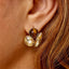 Champagne Tiger Cluster Earrings